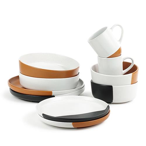 spliced color dinnerware set