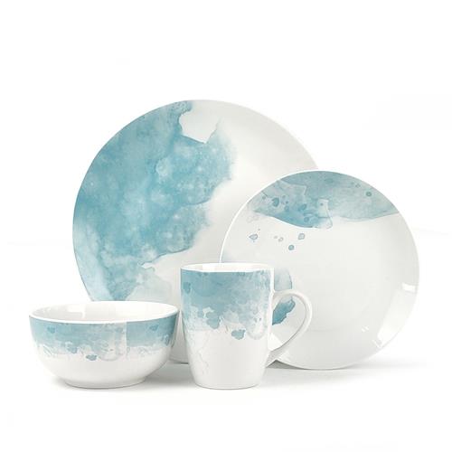 watercolor decal dinnerset