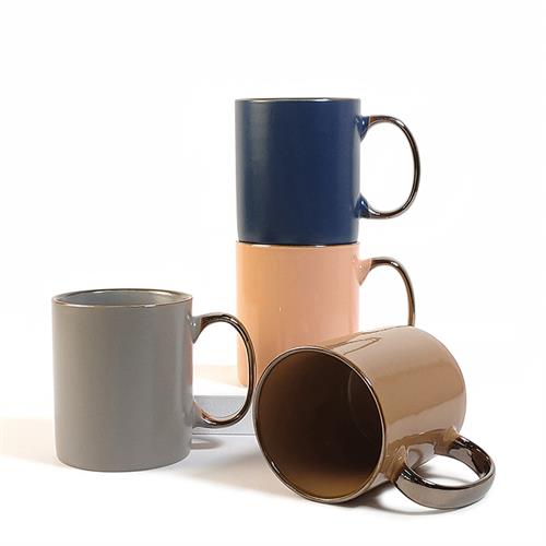 metalic rim mug