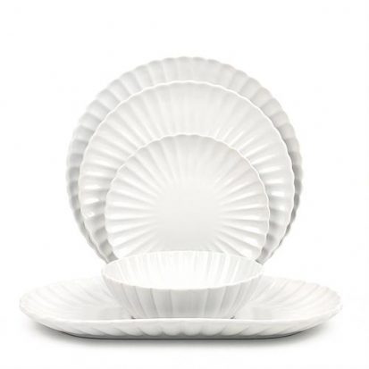 wholesale embossed stoneware dinnerset