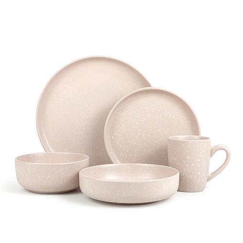 stoneware dinner set with speckles