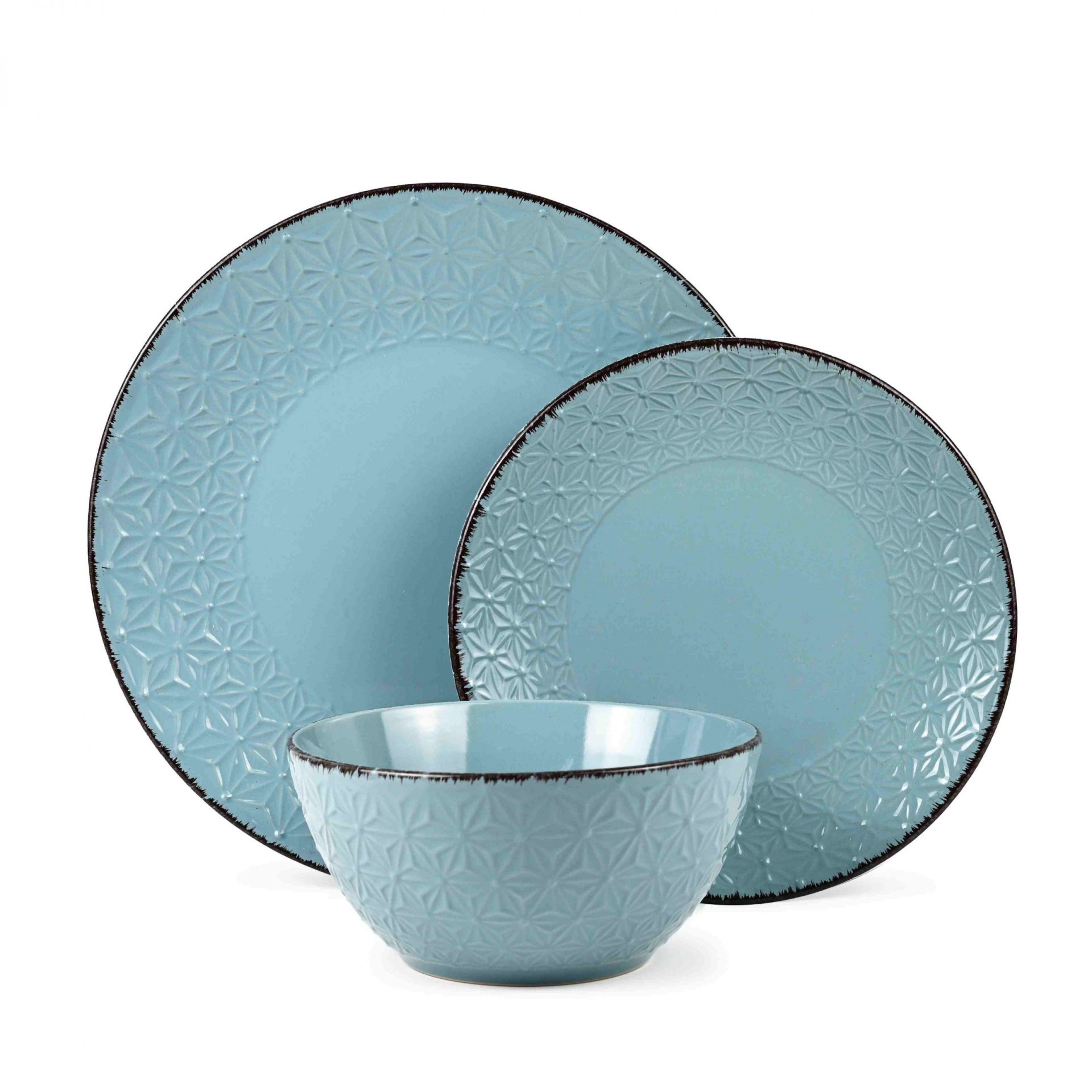 embossed stoneware dinnerware