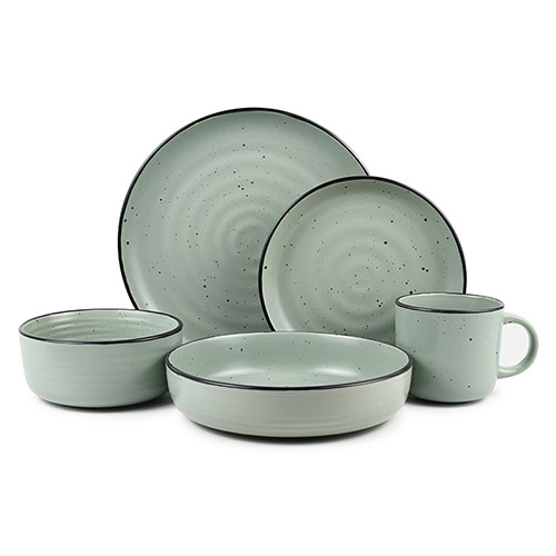 speckle ripple round dinner set