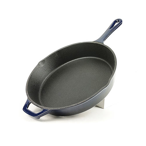 black enamel fry pan round shape