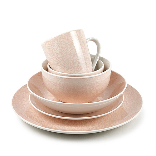 pink ceramic dinner set, wholesale