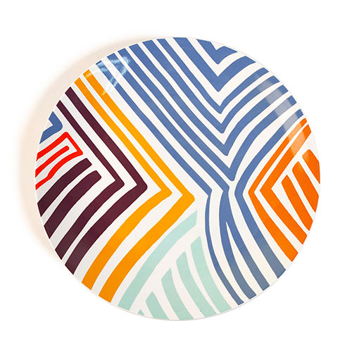 porcelain decal dinner plate